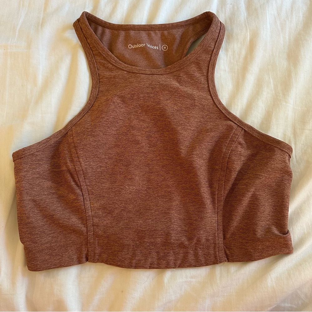 Outdoor voices rare Santa Fe Athena crop top bra size medium  EUC